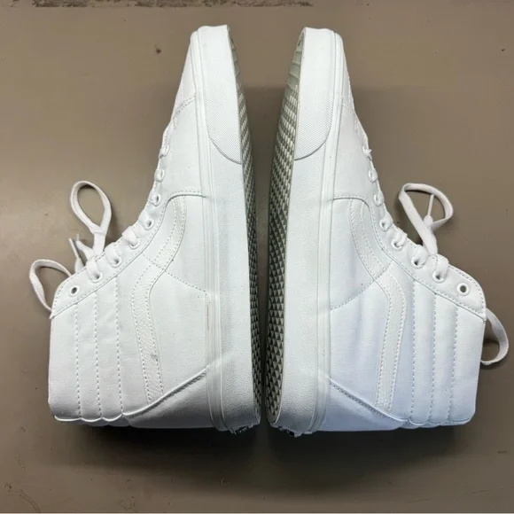 New without Box Men’s Vans Sk8-Hi True White White Canvas Sneakers Size Men 12. - Picture 6 of 9